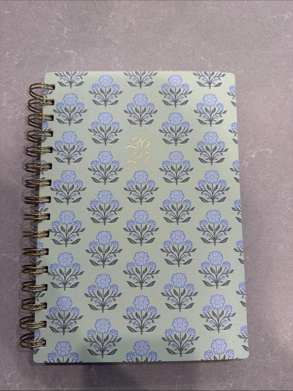 Sage Floral Spiral Planner - 2026/2027